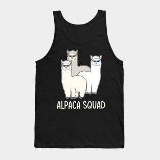 Alpaca Squad Team Colourful Glasses Tank Top